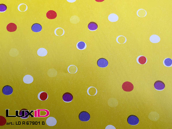 Inpakpapier confetti geel 50cm x 100m